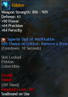 MMOJUGG Guild Wars 2 US Eidolon Details View of Item Function and Use