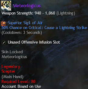 MMOJUGG Guild Wars 2 US Meteorlogicus Details View of Item Function and Use