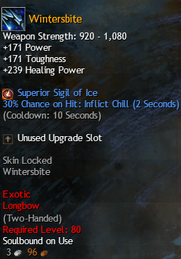 MMOJUGG Guild Wars 2 US Wintersbite Details View of Item Function and Use