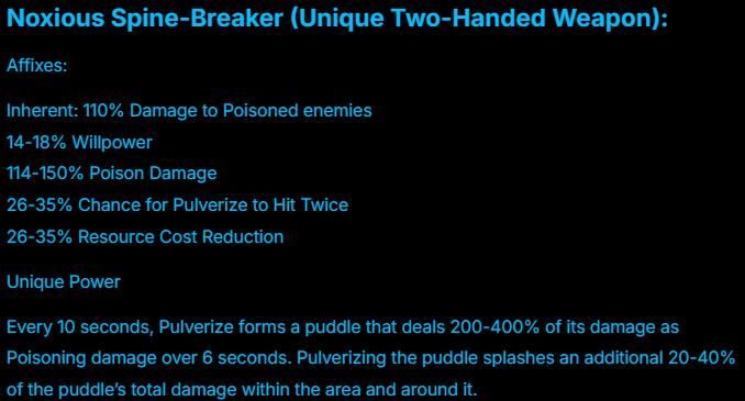 One New Diablo 4 Unique is the Clear Winner of Season 9