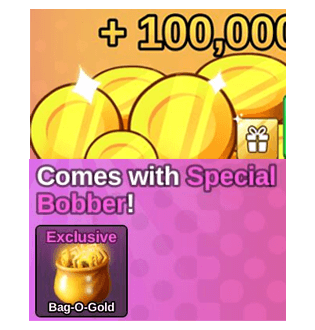 MMOJUGG Fish It +100000 Coins (come with special bobber) Buying Page Display