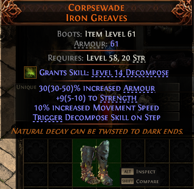 Path of Exile 2 CORPSEWADE IRON GREAVES#938304 Details MMOJUGG Path of Exile 2 CORPSEWADE IRON GREAVES#938304 Details View of Item Function and Use