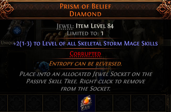 MMOJUGG Path of Exile 2 PRISM OF BELIEF DIAMOND#941326 Details View of Item Function and Use