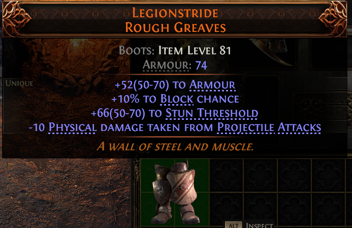 PoE2 (Runes of Aldur 0.5.0) LEGIONSTRIDE ROUGH GREAVES#942077 Details anzeigen MMOJUGG 流亡黯道 2 (Path of Exile 2) LEGIONSTRIDE ROUGH GREAVES#942077 Funktion und Verwendung des Gegenstände