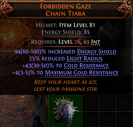 MMOJUGG Path of Exile 2 FORBIDDEN GAZE CHAIN TIARA#942114 Funktion und Verwendung des Gegenstände