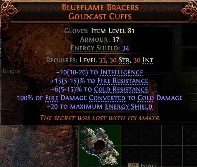 Path of Exile 2 BLUEFLAME BRACERS GOLDCAST CUFFS#946367 Details MMOJUGG Path of Exile 2 BLUEFLAME BRACERS GOLDCAST CUFFS#946367 Details View of Item Function and Use
