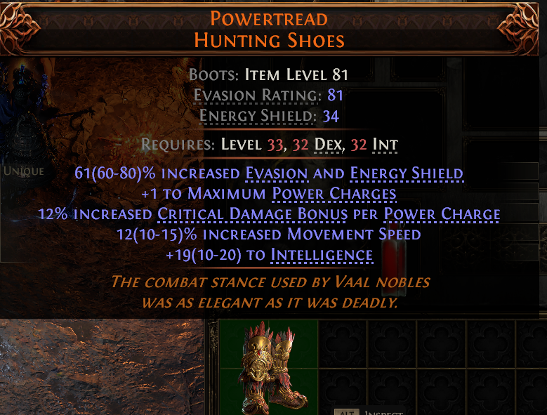 Path of Exile 2 POWERTREAD HUNTING SHOES#946372 Details MMOJUGG Path of Exile 2 POWERTREAD HUNTING SHOES#946372 Details View of Item Function and Use