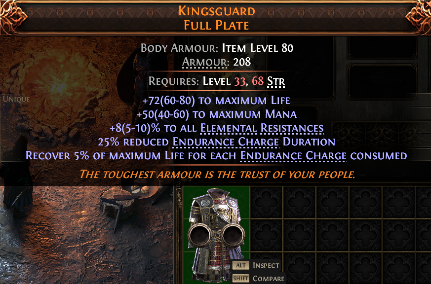 Path of Exile 2 KINGSGUARD FULL PLATE#946791 Details MMOJUGG Path of Exile 2 KINGSGUARD FULL PLATE#946791 Details View of Item Function and Use