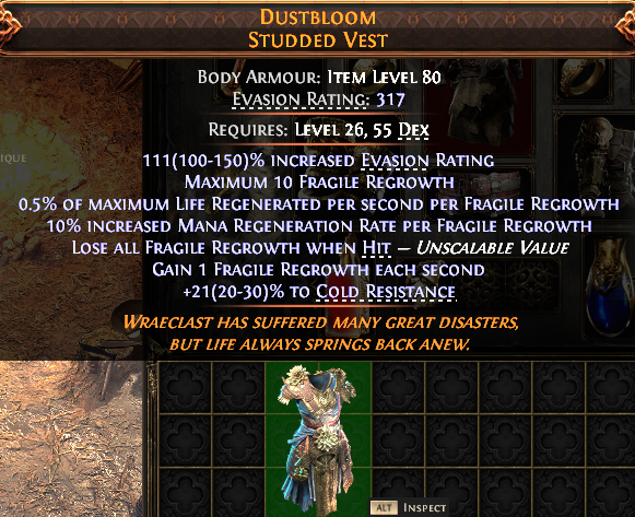 MMOJUGG Path of Exile 2 DUSTBLOOM STUDDED VEST#949219 Details View of Item Function and Use
