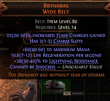 MMOJUGG Path of Exile 2 BRYNABAS WIDE BELT#949809 Details View of Item Function and Use