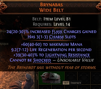 MMOJUGG Path of Exile 2 BRYNABAS WIDE BELT#949840 Details View of Item Function and Use