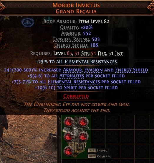 MMOJUGG Path of Exile 2 MORIOR INVICTUS GRAND REGALIA#950550 Details View of Item Function and Use