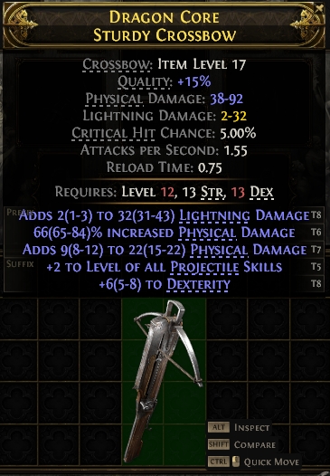 MMOJUGG Path of Exile 2 DRAGON CORE STURDY CROSSBOW#1143924 Buying Page Display