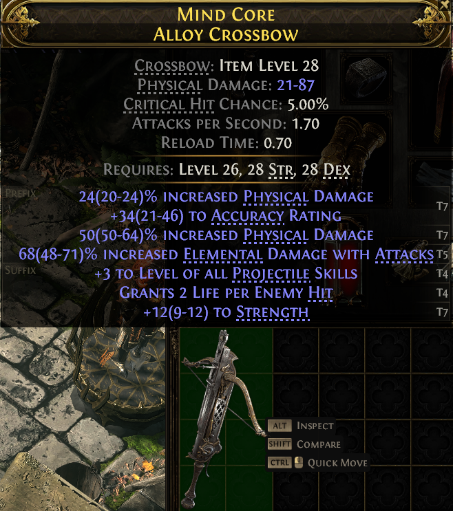 MMOJUGG Path of Exile 2 MIND CORE ALLOY CROSSBOW#1144006 Buying Page Display