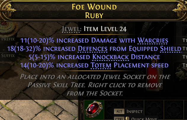 MMOJUGG Path of Exile 2 FOE WOUND RUBY#1144127 Details View of Item Function and Use