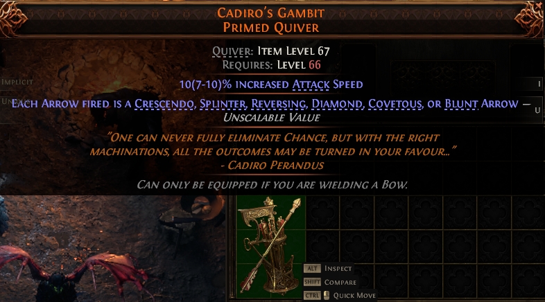 MMOJUGG Path of Exile 2 CADIRO'S GAMBIT PRIMED QUIVER#1144165 Buying Page Display