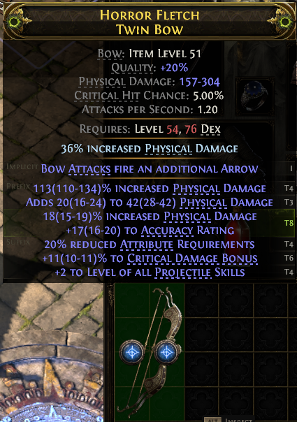 MMOJUGG Path of Exile 2 HORROR FLETCH TWIN BOW#1144218 Buying Page Display