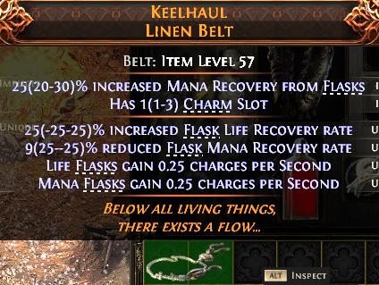 MMOJUGG Path of Exile 2 KEELHAUL LINEN BELT#1144632 Details View of Item Function and Use