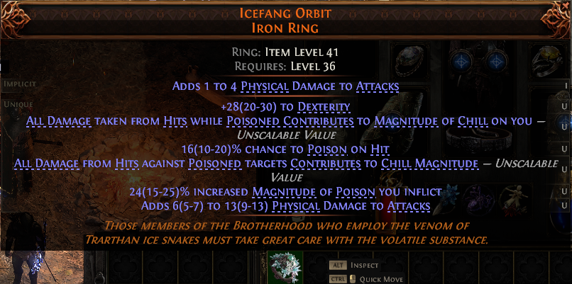 MMOJUGG Path of Exile 2 ICEFANG ORBIT IRON RING#1145232 Details View of Item Function and Use