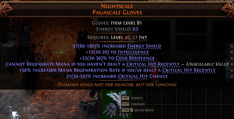 MMOJUGG Path of Exile 2 NIGHTSCALE PAUASCALE GLOVES#1146095 Details View of Item Function and Use