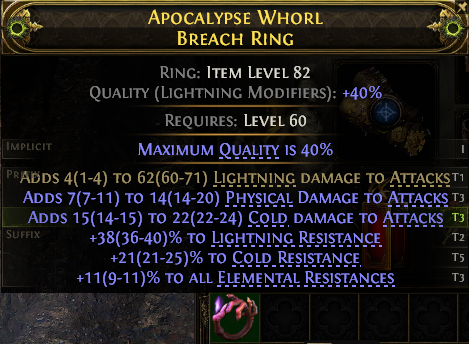 MMOJUGG Path of Exile 2 APOCALYPSE WHORL BREACH RING#1146358 Details View of Item Function and Use