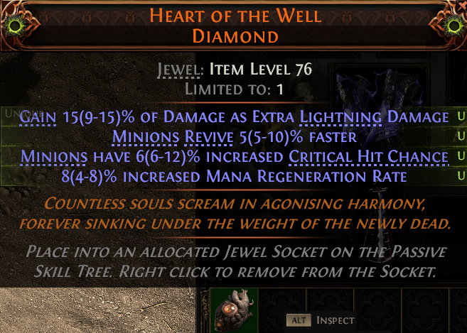 MMOJUGG Path of Exile 2 HEART OF tHE Well DIAMOND#1146886 Details View of Item Function and Use