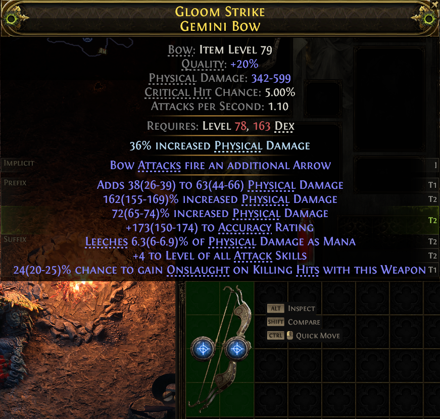MMOJUGG Path of Exile 2 GLOOM STRIKE GEMINI BOW#1147678 Buying Page Display