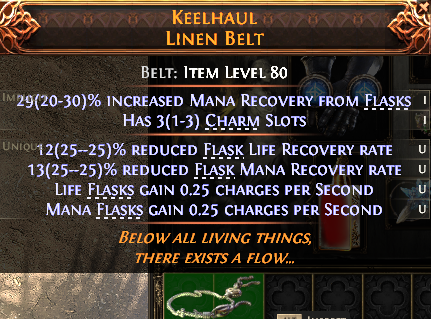 MMOJUGG Path of Exile 2 KEELHAUL LINEN BELT#1148229 Details View of Item Function and Use