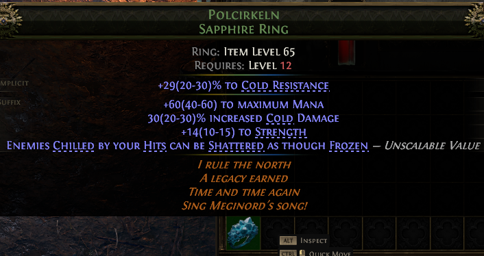 MMOJUGG Path of Exile 2 POLCIRKELN SAPPHIRE RING#1148344 Details View of Item Function and Use