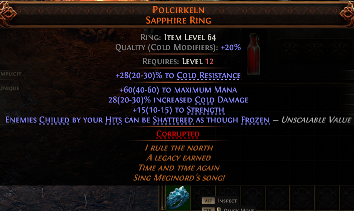 MMOJUGG Path of Exile 2 POLCIRKELN SAPPHIRE RING#1148364 Details View of Item Function and Use
