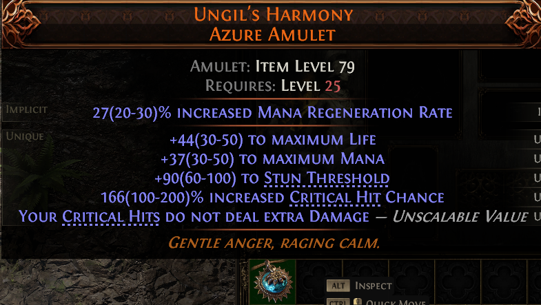 MMOJUGG Path of Exile 2 UNGIL'S HARMONY AZURE AMULET#1148856 Details View of Item Function and Use