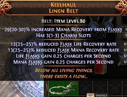 MMOJUGG Path of Exile 2 KEELHAUL LINEN BELT#1148912 Details View of Item Function and Use