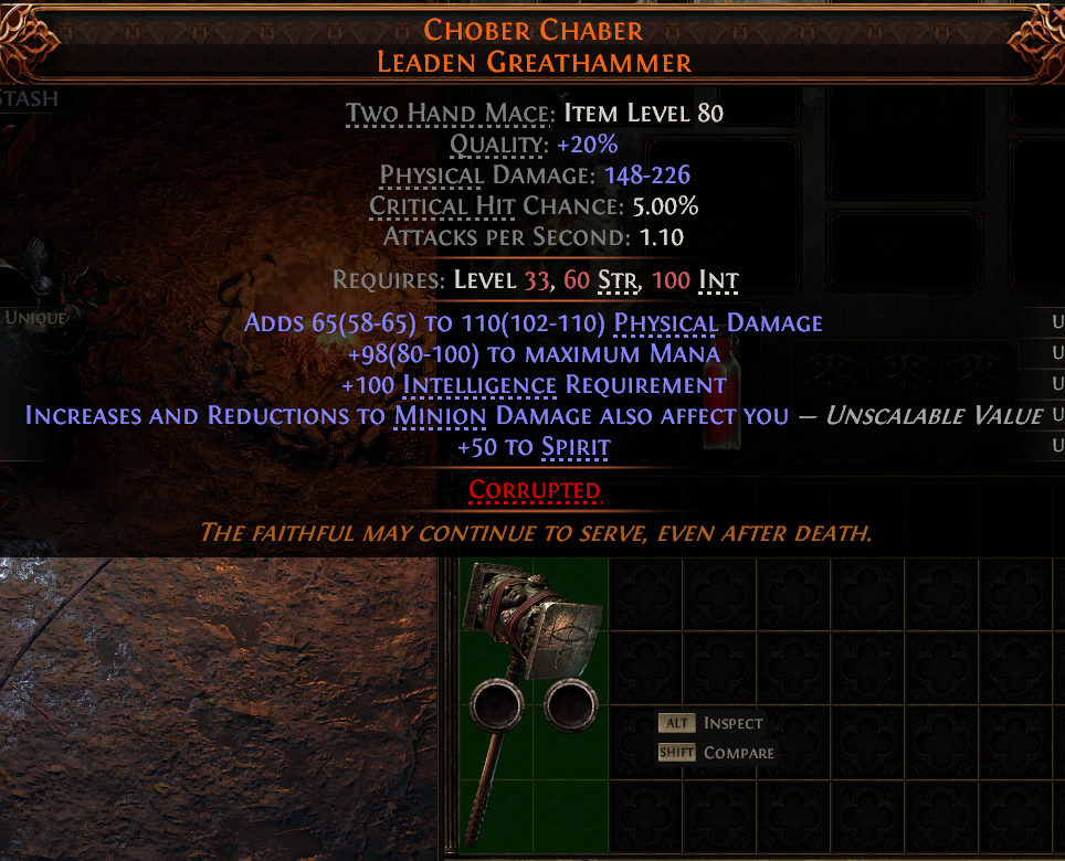 Path of Exile 2 CHOBER CHABER LEADEN GREATHAMMER#1149498 Details MMOJUGG Path of Exile 2 CHOBER CHABER LEADEN GREATHAMMER#1149498 Details View of Item Function and Use