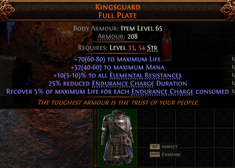MMOJUGG Path of Exile 2 KINGSGUARD FULL PLATE#1149515 Details View of Item Function and Use