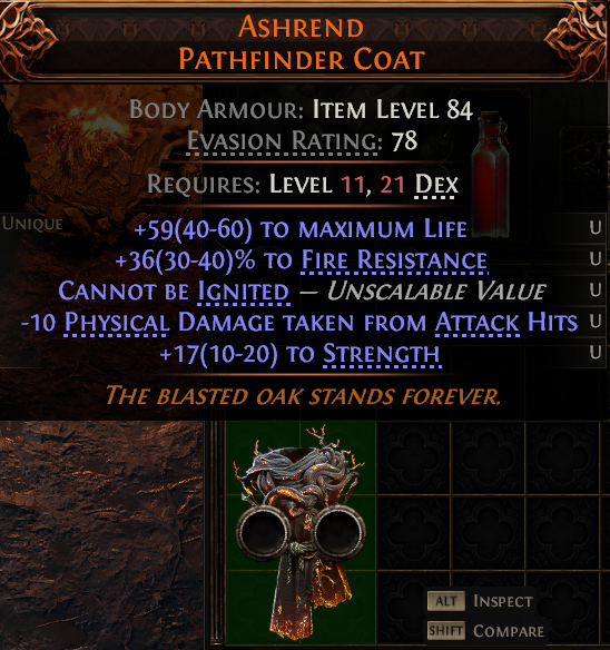 MMOJUGG Path of Exile 2 ASHREND PATHFINDER COAT#1149527 Details View of Item Function and Use