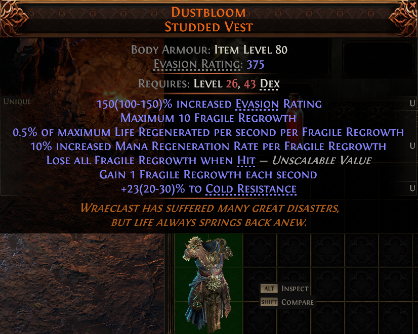 Path of Exile 2 DUSTBLOOM STUDDED VEST#1149533 Details MMOJUGG Path of Exile 2 DUSTBLOOM STUDDED VEST#1149533 Details View of Item Function and Use