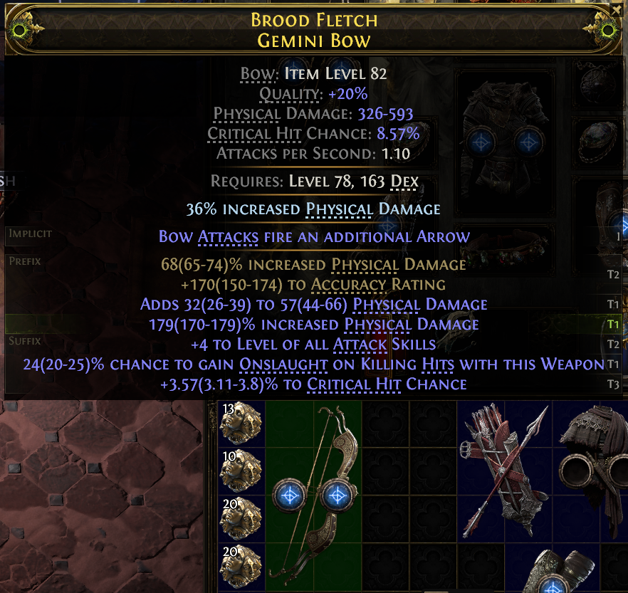 MMOJUGG Path of Exile 2 BROOD FLETCH GEMINI BOW#1149612 Buying Page Display