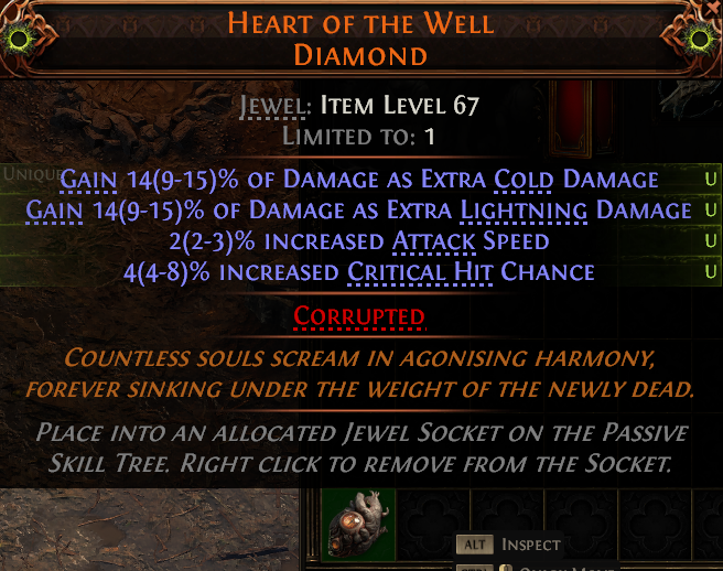 MMOJUGG Path of Exile 2 HEART OF THE WELL DIAMOND#1149809 Details View of Item Function and Use