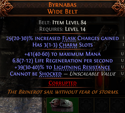 MMOJUGG Path of Exile 2 BYRNABAS WIDE BELT#1149863 Details View of Item Function and Use