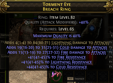 MMOJUGG Path of Exile 2 TORMENT EYE BREACH RING#1149982 Details View of Item Function and Use