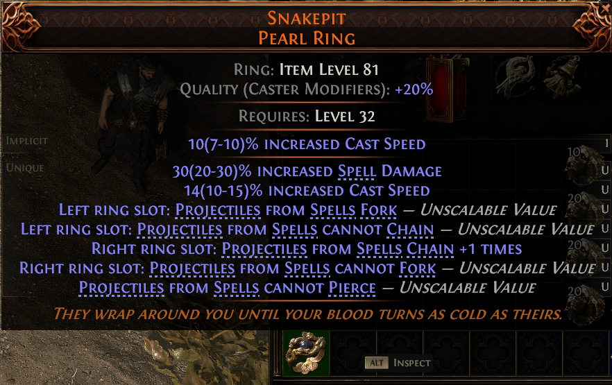 MMOJUGG Path of Exile 2 SNAKEPIT PEARL RING#1150086 Details View of Item Function and Use