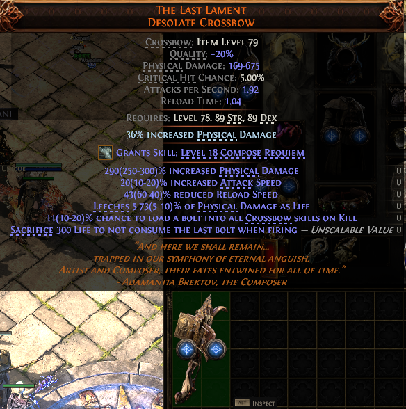 MMOJUGG Path of Exile 2 THE LAST LAMENT DESOLATE CROSSBOW#1150898 Details View of Item Function and Use
