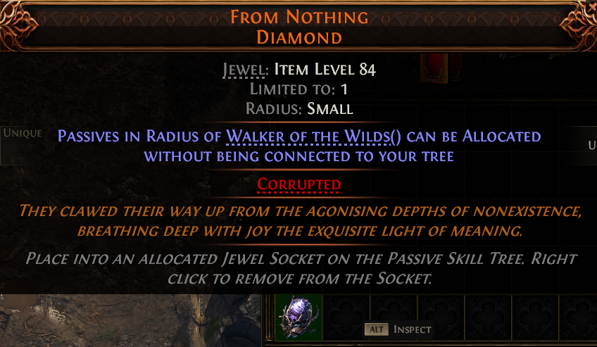 MMOJUGG Path of Exile 2 FROM NOTHING DIAMOND#1151487 Details View of Item Function and Use