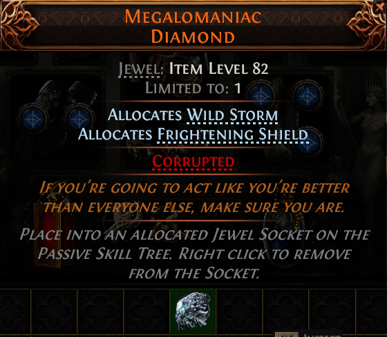 MMOJUGG Path of Exile 2 MEGALOMANIAC DIAMOND#1151657 Details View of Item Function and Use