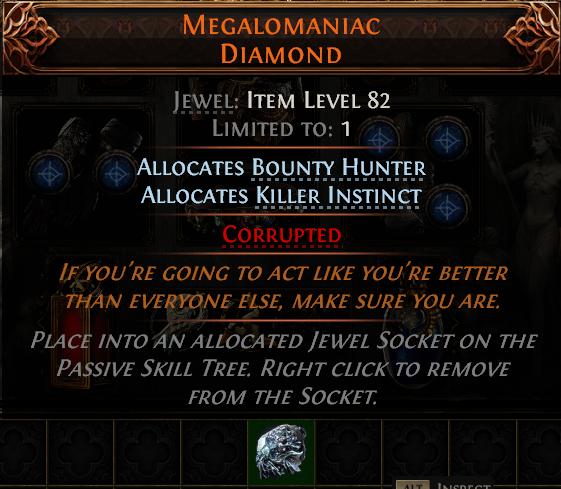 MMOJUGG Path of Exile 2 MEGALOMANIAC DIAMOND#1151661 Details View of Item Function and Use