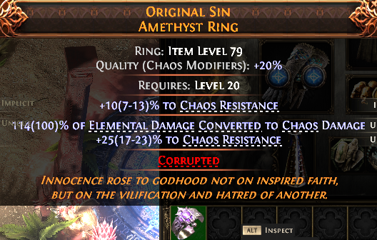 MMOJUGG Path of Exile 2 ORIGINAL SIN AMETHYST RING#1152573 Details View of Item Function and Use