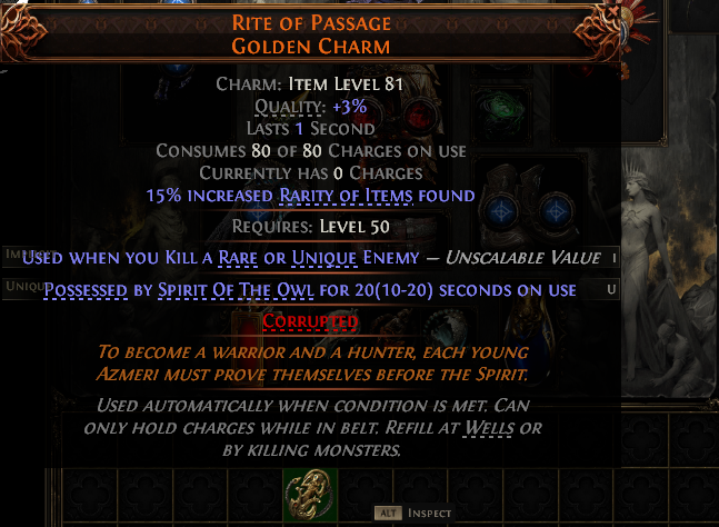 MMOJUGG Path of Exile 2 RITE OF PASSAGE GOLDEN CHARM#1152589 Buying Page Display