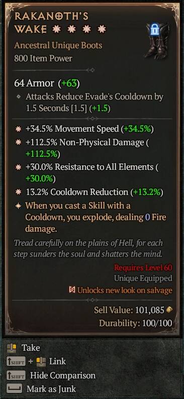 MMOJUGG Diablo 4 RAKANOTH'S WAKE#1154426 Buying Page Display