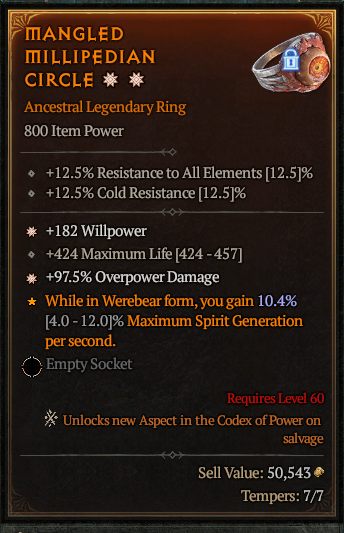 MMOJUGG Diablo 4 MANGLED 零 MILLIPEDIAN CIRCLE#1154489 Buying Page Display