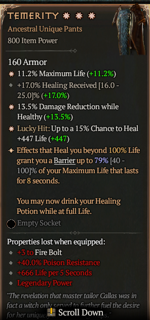 MMOJUGG Diablo 4 TEMERITY#1154889 Buying Page Display